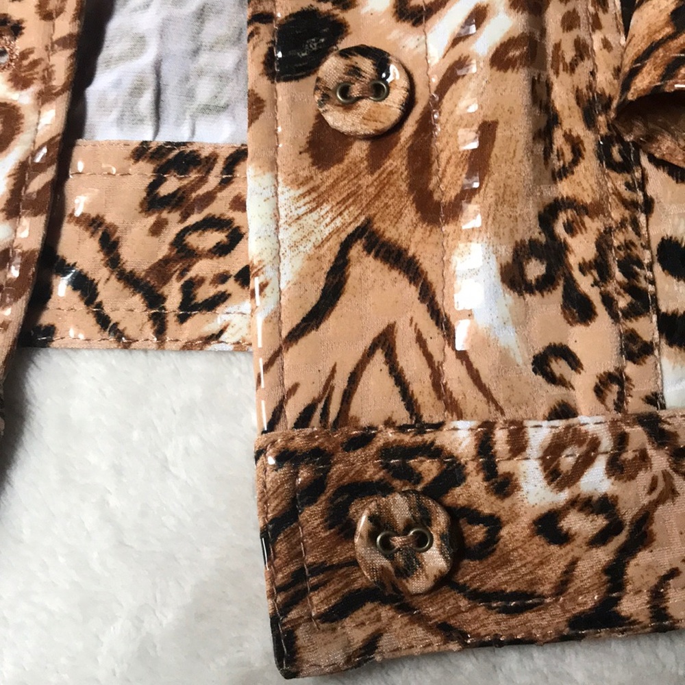 Ruby Rd | Animal Print Button Up Jacket - Picture 6 of 7